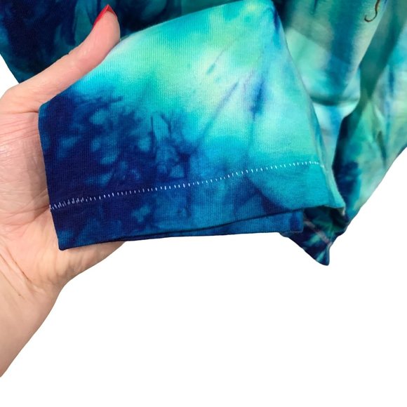 Vtg Delta 1991 Mike Dubois Single Stitch TyeDye Mayan Pyramid Rainforest Shirt L - Picture 8 of 11